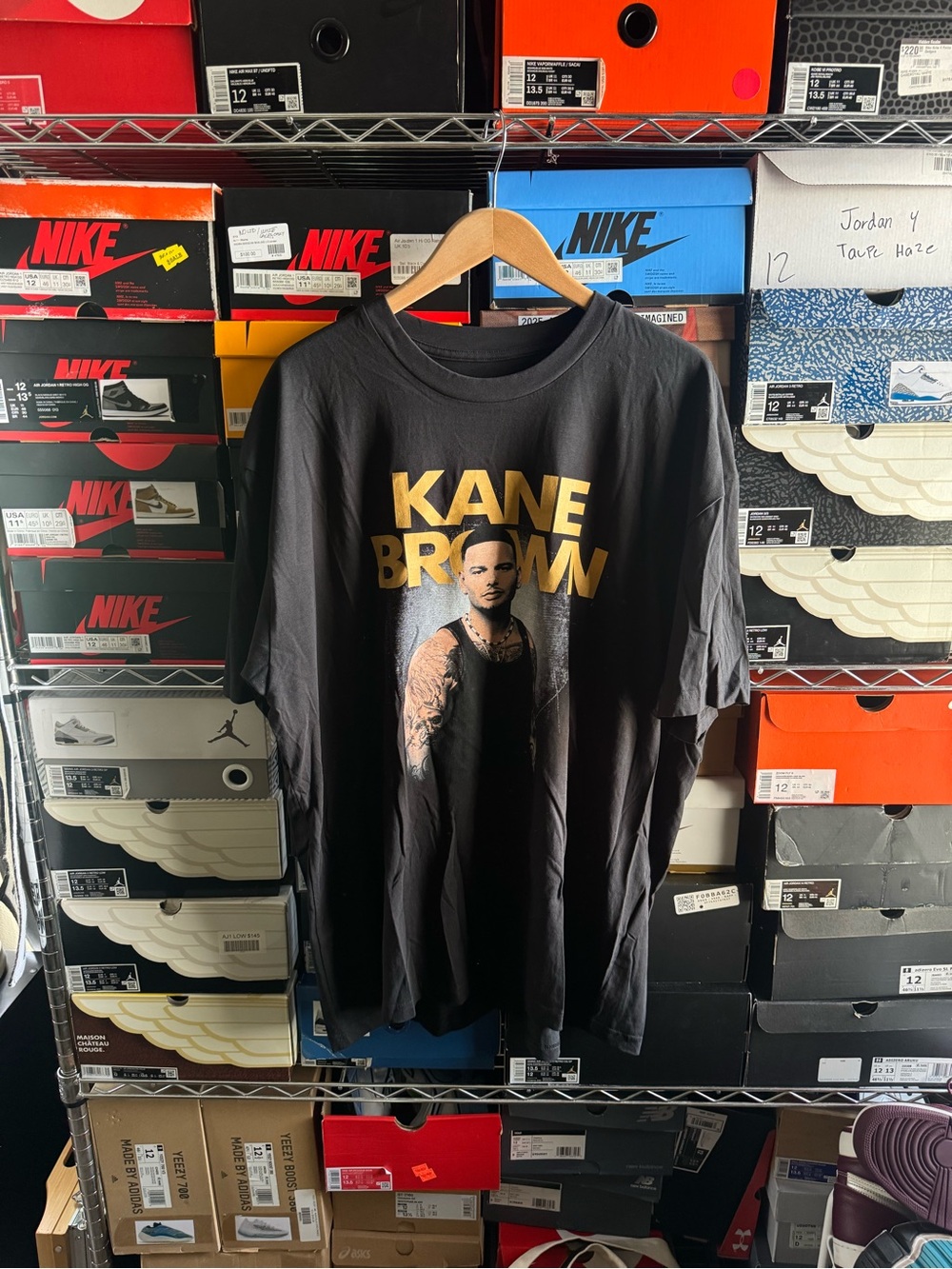 Kane Brown Black Graphic Tee with Gold Lettering